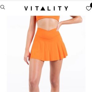Vitality cloud ll crossover skort size medium, color peach